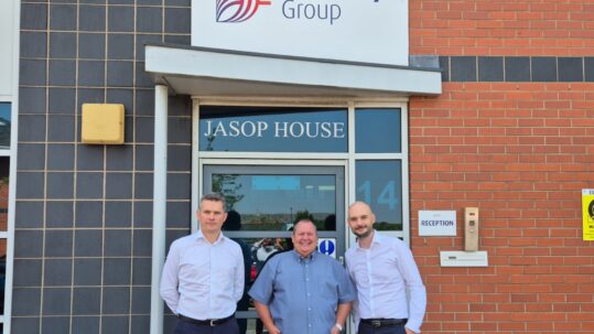 Tony Carden MD of Fieldway with Richard Morris, CEO of Axis CLC, and Artem Silonov, Commercial Director at Axis CLC